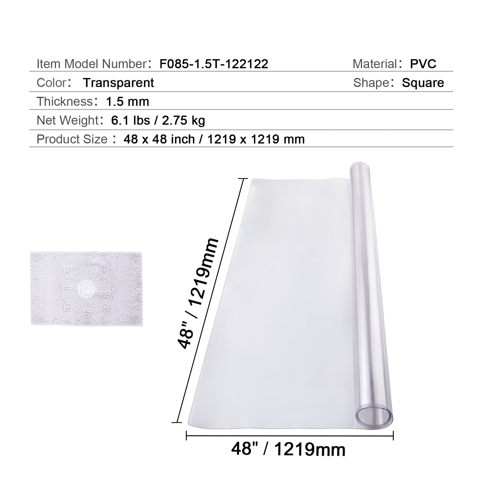 Clear Pvc Table Protector Mat For Dining And Office Desk Surface_voghion.com